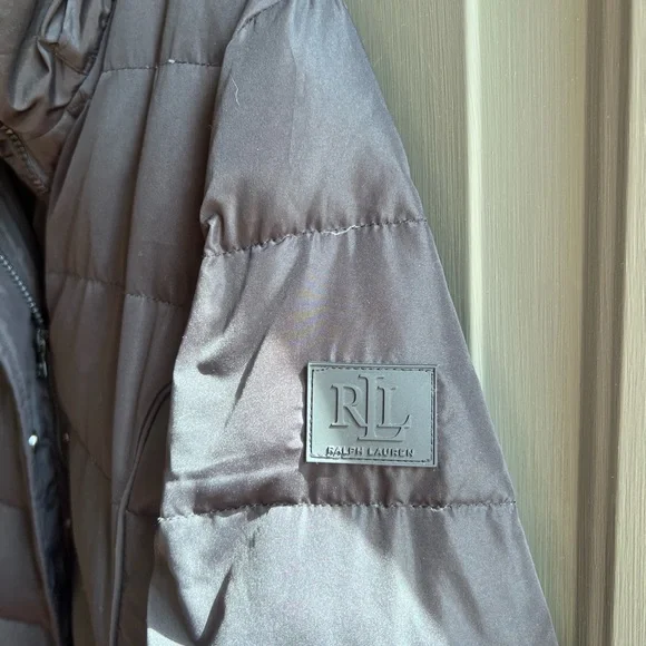 Ralph Lauren long Black Puffer Coat - Picture 5 of 7